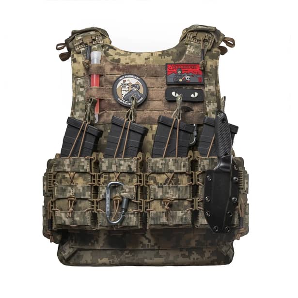 10 - Плитоноска VEPR, збільшена площа захисту. (аналог IOTV G4) Molle. Колір Піксель. Розмір S