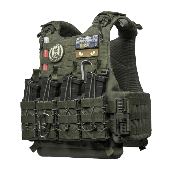 1 - Плитоноска VEPR, збільшена площа захисту. (аналог IOTV G4) Molle. Колір Олива. Розмір M