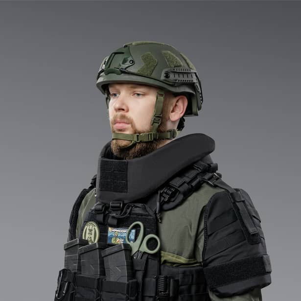3 - Баллистическая защита шеи 2-го класса защиты. CORDURA 1000D. Черный