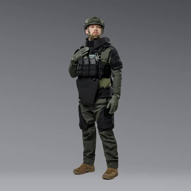 3 - Балістичний захист плечей 2-го класу захисту. CORDURA 1000D. Чорний