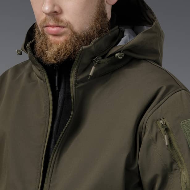 9 - Куртка тактична SoftShell APEX Flex. Осінь-Весна Олива. Розмір XL