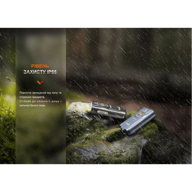 14 - Фонарь наключный Fenix E03R V2.0. Синий