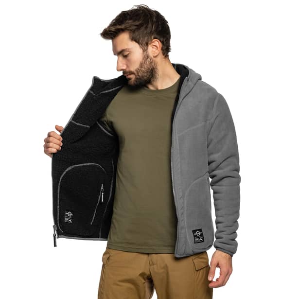 2 - Флісова куртка-кофта Pentagon IANOS SHERPA 2-IN-1. Чорний