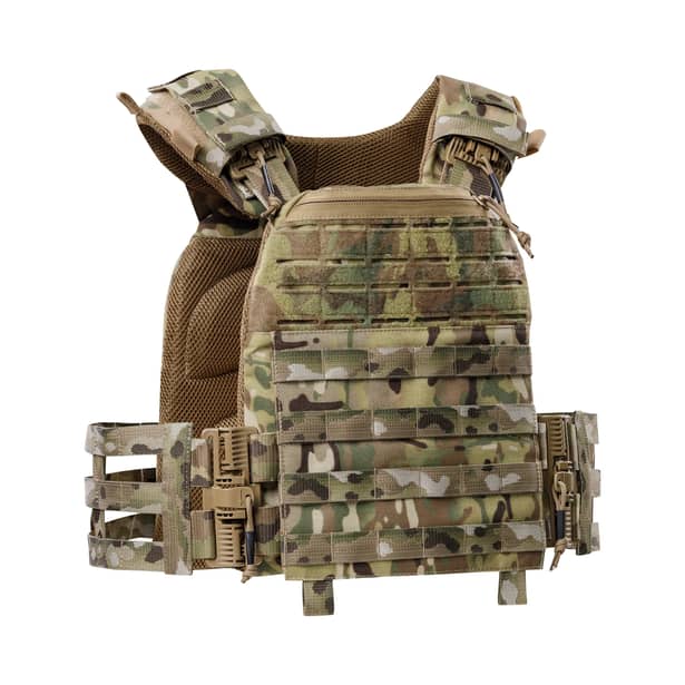 2 - Плитоноска TUR PRO Скелетон с системой быстрого сброса. Molle. Цвет Мультикам.
