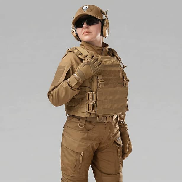12 - Плитоноска женская Warmor gen.3 FL SPECPROM (for Ladies). Без подсумков. С быстрым боковым и верхним сбросом (без плит). Койот