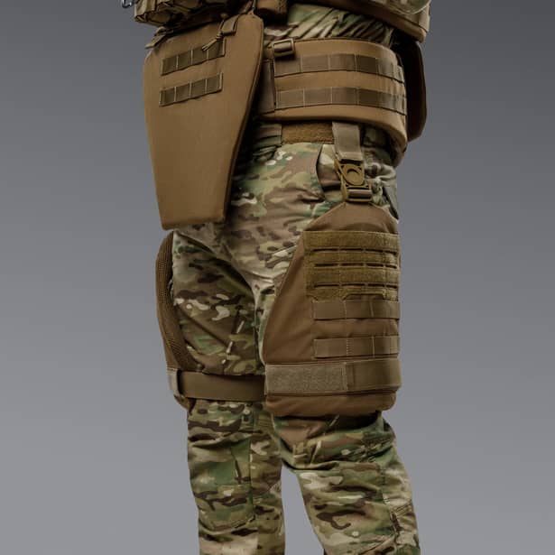 3 - Балістичний захист стегон 2-го класу захисту. CORDURA 1000D. Койот