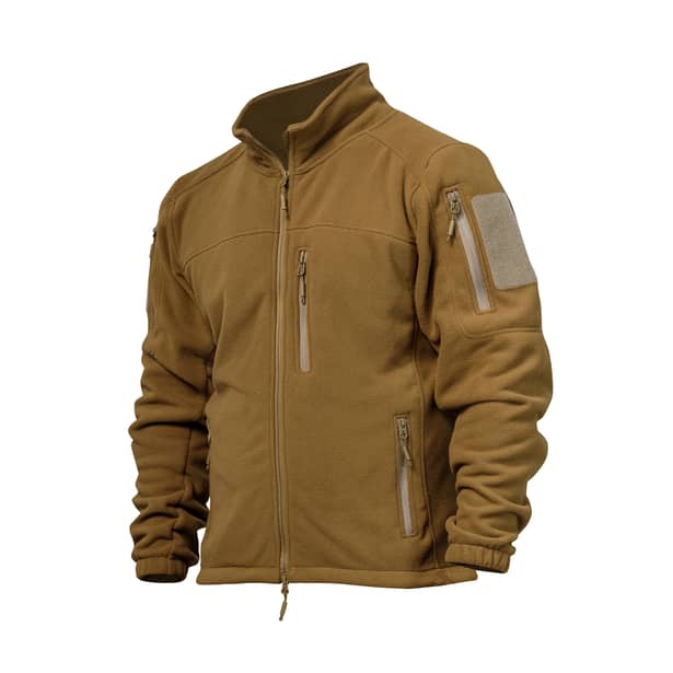 1 - Флісова тактична кофта на блискавці. Койот. Polyester. Розмір XL