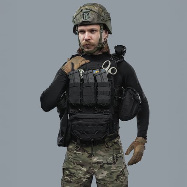 3 - Плитоноска SVAROG (Комплект 7 подсумков) с системой быстрого сброса. Molle. Цвет Чёрный.