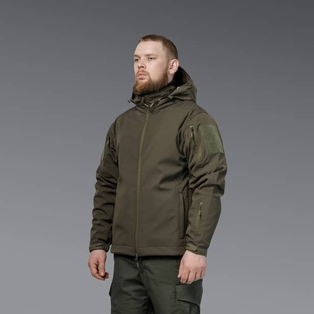 2 - Куртка тактична SoftShell APEX Flex. Осінь-Весна Олива. Розмір XL