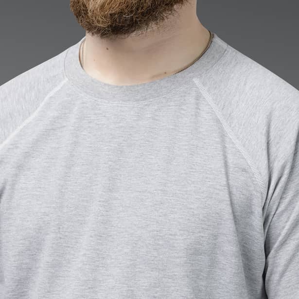 6 - Футболка Urban Cotton. Бавовна/еластан. Сіра. Розмір S