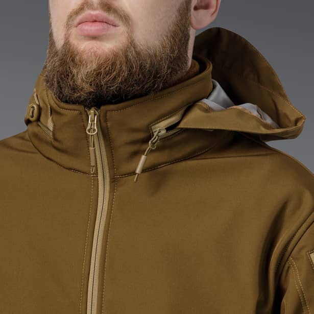 10 - Куртка тактична SoftShell APEX Flex. Осінь-Весна Койот. Розмір XL