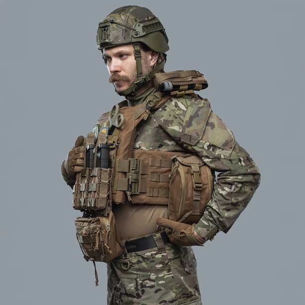 6 - Плитоноска SVAROG (Комплект 7 підсумків) з системою швидкого скидання. Molle. Колір Койот.