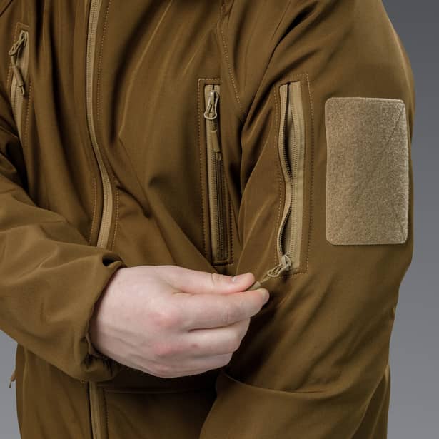 11 - Куртка тактическая SoftShell APEX Shield Storm. Осень-Весна Койот. Размер L