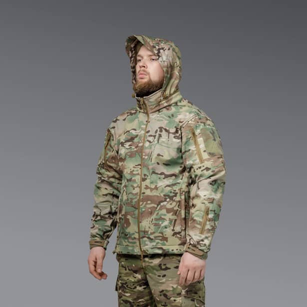 6 - Куртка тактична SoftShell APEX Flex. Осінь-Весна Мультикам. Розмір XL