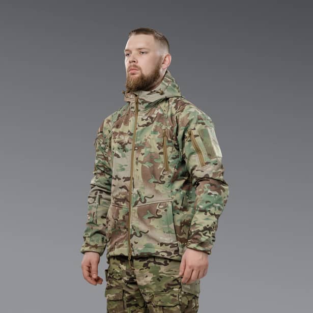 2 - Куртка тактична SoftShell APEX Shield Storm. Осінь-Весна Мультикам. Розмір M