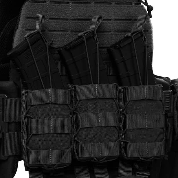 3 - Плитоноска TUR PRO Gen 2, (Комплект 4 підсумки) з системою швидкого скидання, для бронеплит 25х30 см. Колір Чорний. Розмір XL