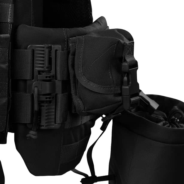 6 - Плитоноска TUR PRO Gen 2, (Комплект 4 підсумки) з системою швидкого скидання, для бронеплит 25х30 см. Колір Чорний. Розмір XL