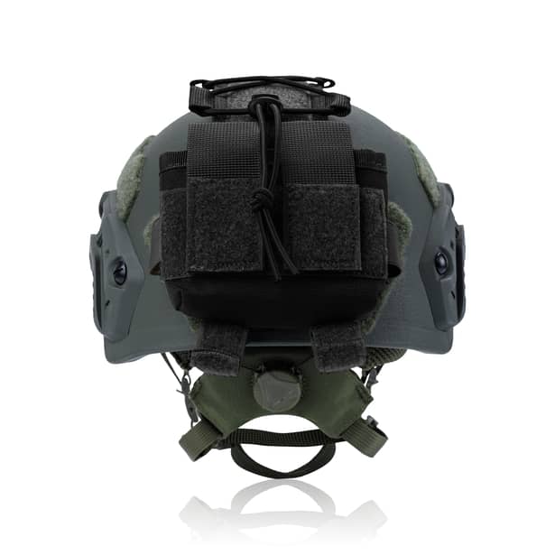 4 - Подсумок-противовес для шлема (крепление на тыловую часть). Cordura 500D. Черный