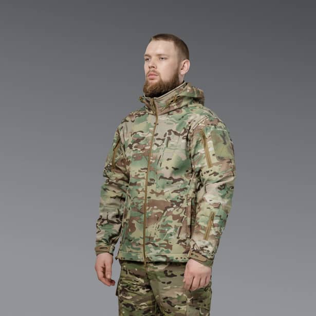 2 - Куртка тактична SoftShell APEX Flex. Осінь-Весна Мультикам. Розмір XL