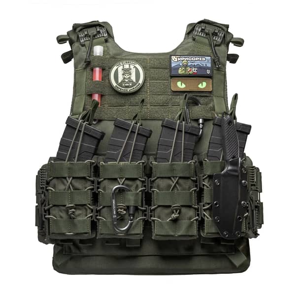 9 - Плитоноска VEPR, збільшена площа захисту. (аналог IOTV G4) Molle. Колір Олива. Розмір M