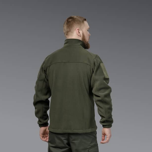 7 - Флісова тактична кофта на блискавці. Олива. Polyester. Розмір XL