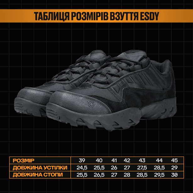 4 - Кросівки тактичні ESDY Predator. Чорний