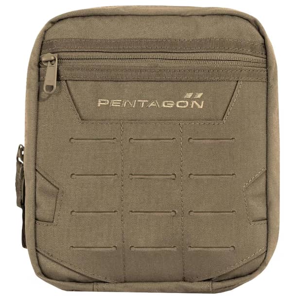 1 - Органайзер тактичний Pentagon EDC 2.0 Pouch Molle LaserCut. Койот