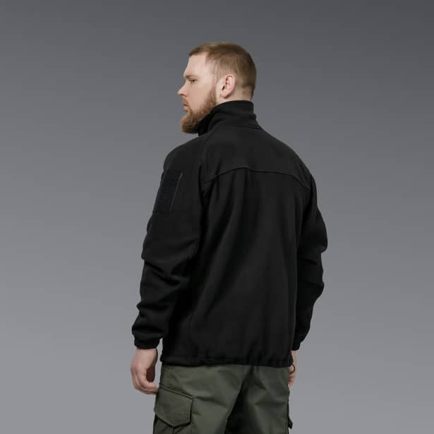 3 - Флісова тактична кофта на блискавці. Чорна. Polyester. Розмір XL