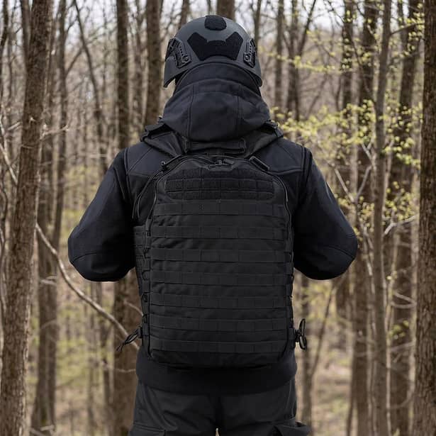 9 - Тактичний рюкзак на 10л. Cordura 1000D. Чорний