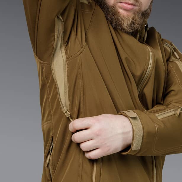 13 - Куртка тактична SoftShell APEX Flex. Осінь-Весна Койот. Розмір XL