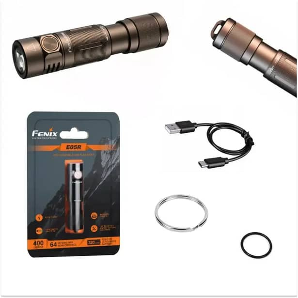 3 - Фонарь ручной Fenix ​​E05R. Бронзовый