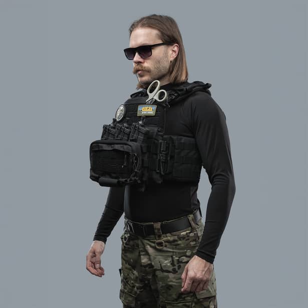 3 - Утилитарный Админ-подсумок под 3 АК/AR Черный MOLLE