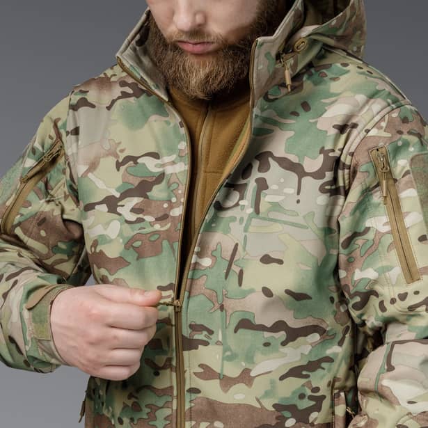 10 - Куртка тактична SoftShell APEX Flex. Осінь-Весна Мультикам. Розмір XL