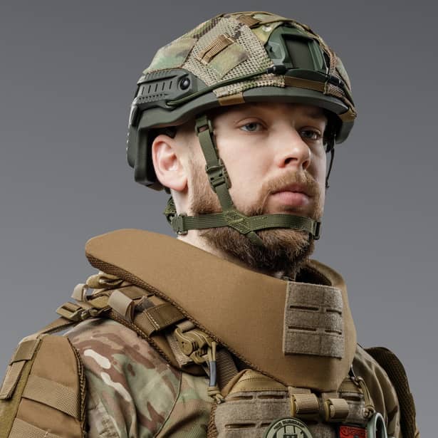 3 - Баллистическая защита шеи 2-го класса защиты. CORDURA 1000D. Койот