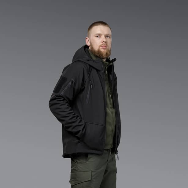 5 - Куртка тактична SoftShell APEX Shield Storm. Осінь-Весна Чорний. Розмір L