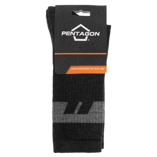 3 - Шкарпетки антибактеріальні Pentagon Alpine Merino Medium. Чорний