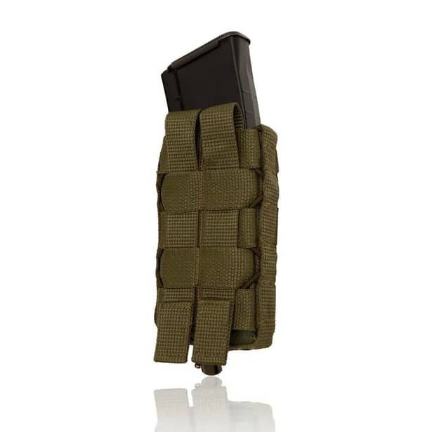 2 - Підсумок одинарний пластиковий під магазини AK\AR. Cordura 1000D. Molle. Олива