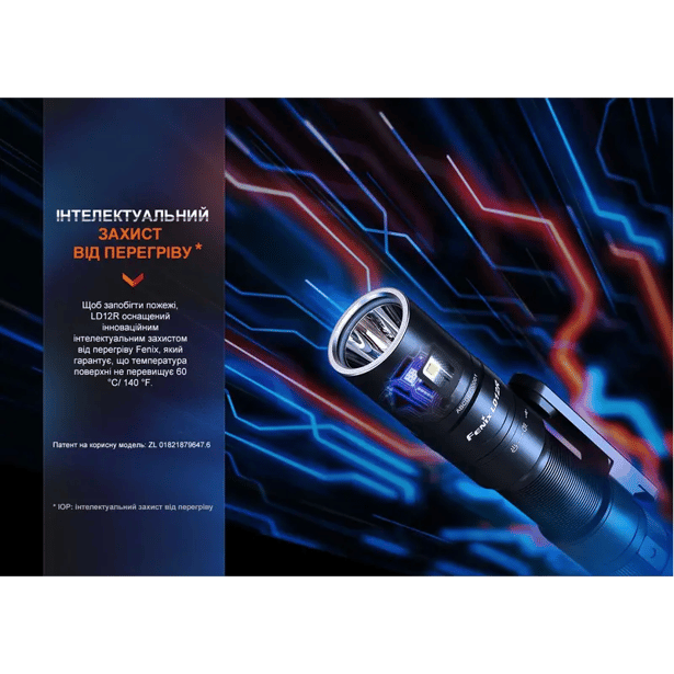 16 - Фонарь ручной Fenix LD12R. Черный