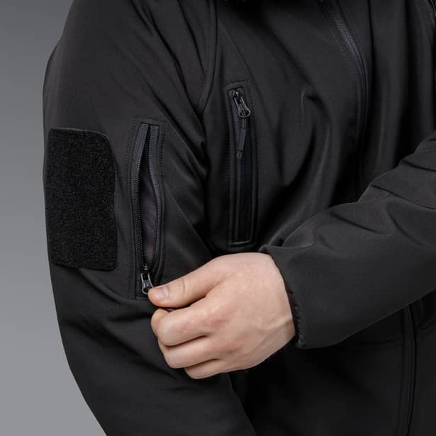 10 - Куртка тактична SoftShell APEX Shield Storm. Осінь-Весна Чорний. Розмір L