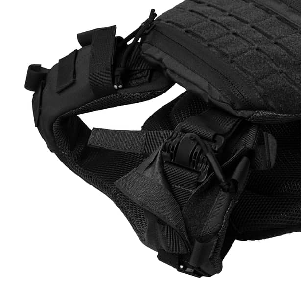 5 - Плитоноска TUR PRO Gen 2, система швидкого скидання. Molle. Колір Чорний. Розмір M.
