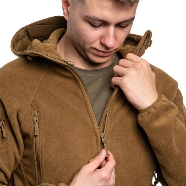 8 - Флісова куртка-кофта Helikon Patriot Mk2 Hybrid. Койот