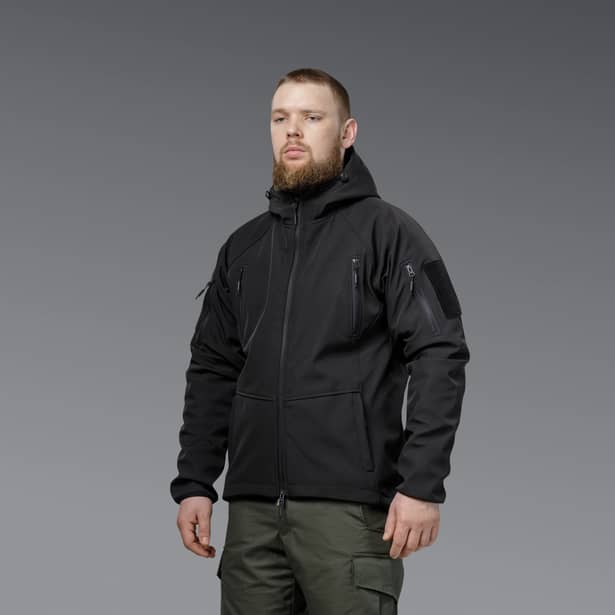 2 - Куртка тактична SoftShell APEX Shield Storm. Осінь-Весна Чорний. Розмір L