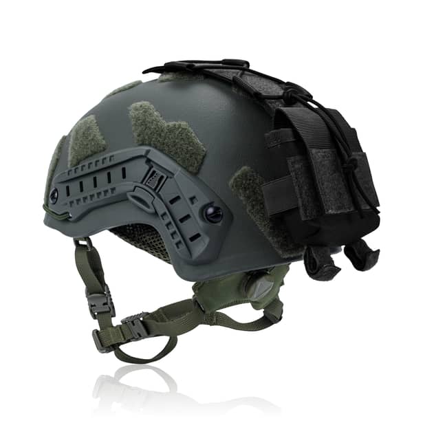2 - Подсумок-противовес для шлема (крепление на тыловую часть). Cordura 500D. Черный