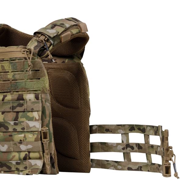 7 - Плитоноска TUR PRO Скелетон с системой быстрого сброса. Molle. Цвет Мультикам.