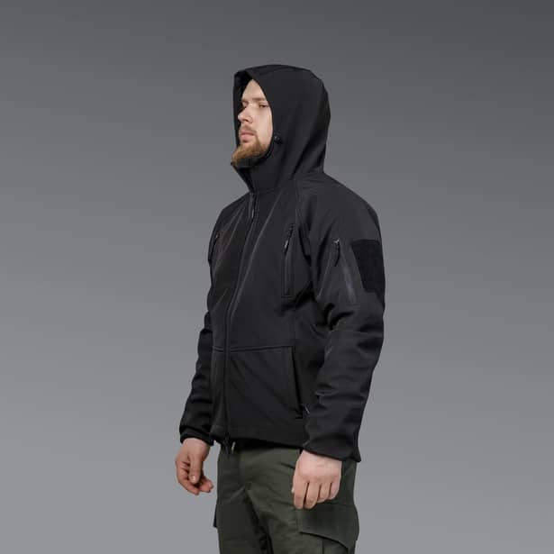 6 - Куртка тактична SoftShell APEX Shield Storm. Осінь-Весна Чорний. Розмір L