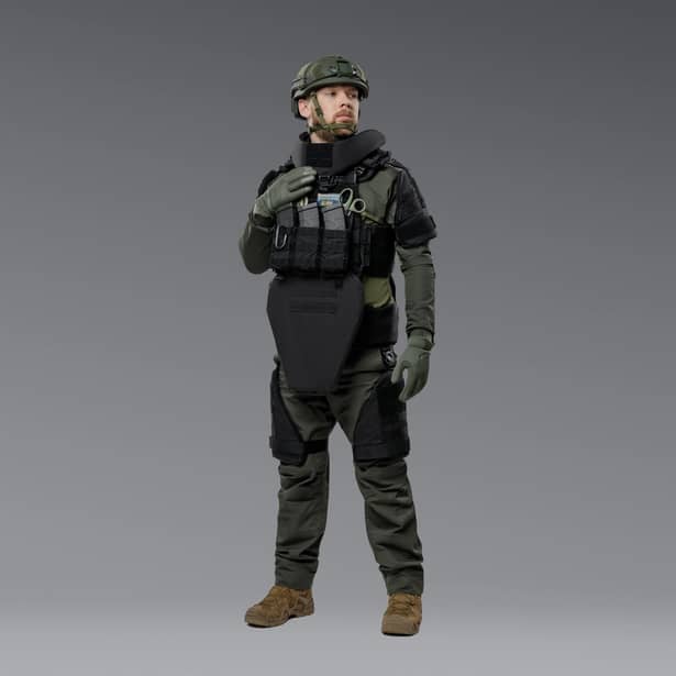 5 - Балістичний захист стегон 2-го класу захисту. CORDURA 1000D. Чорний