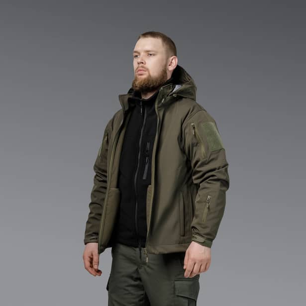 4 - Куртка тактична SoftShell APEX Flex. Осінь-Весна Олива. Розмір XL
