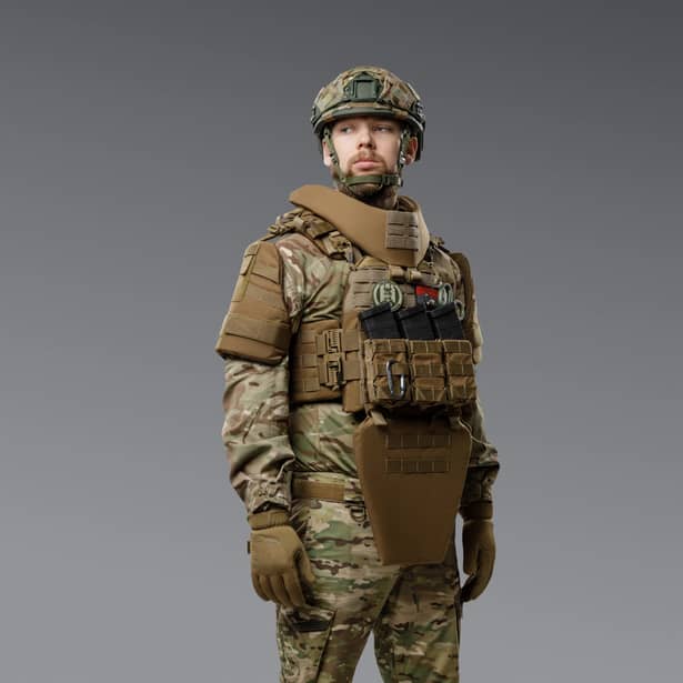 3 - Балістичний захист плечей 2-го класу захисту. CORDURA 1000D. Койот