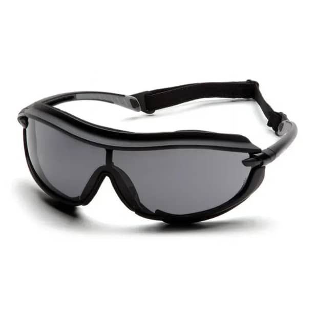 1 - Окуляри захисні з ущільнювачем Pyramex XS3 Plus (gray) Anti-Fog, Чорні