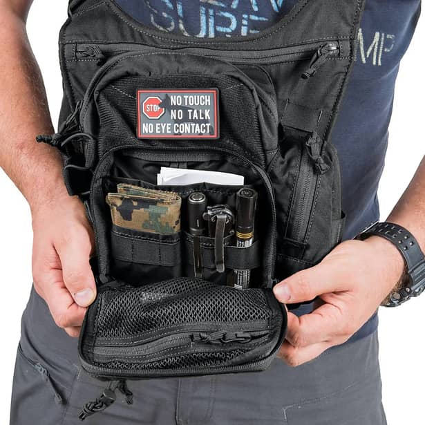 2 - Сумка через плече Helikon EDC Side Bag Cordura. Чорний